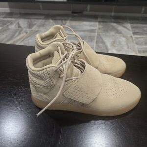Tan Suede High Top Sneakers
